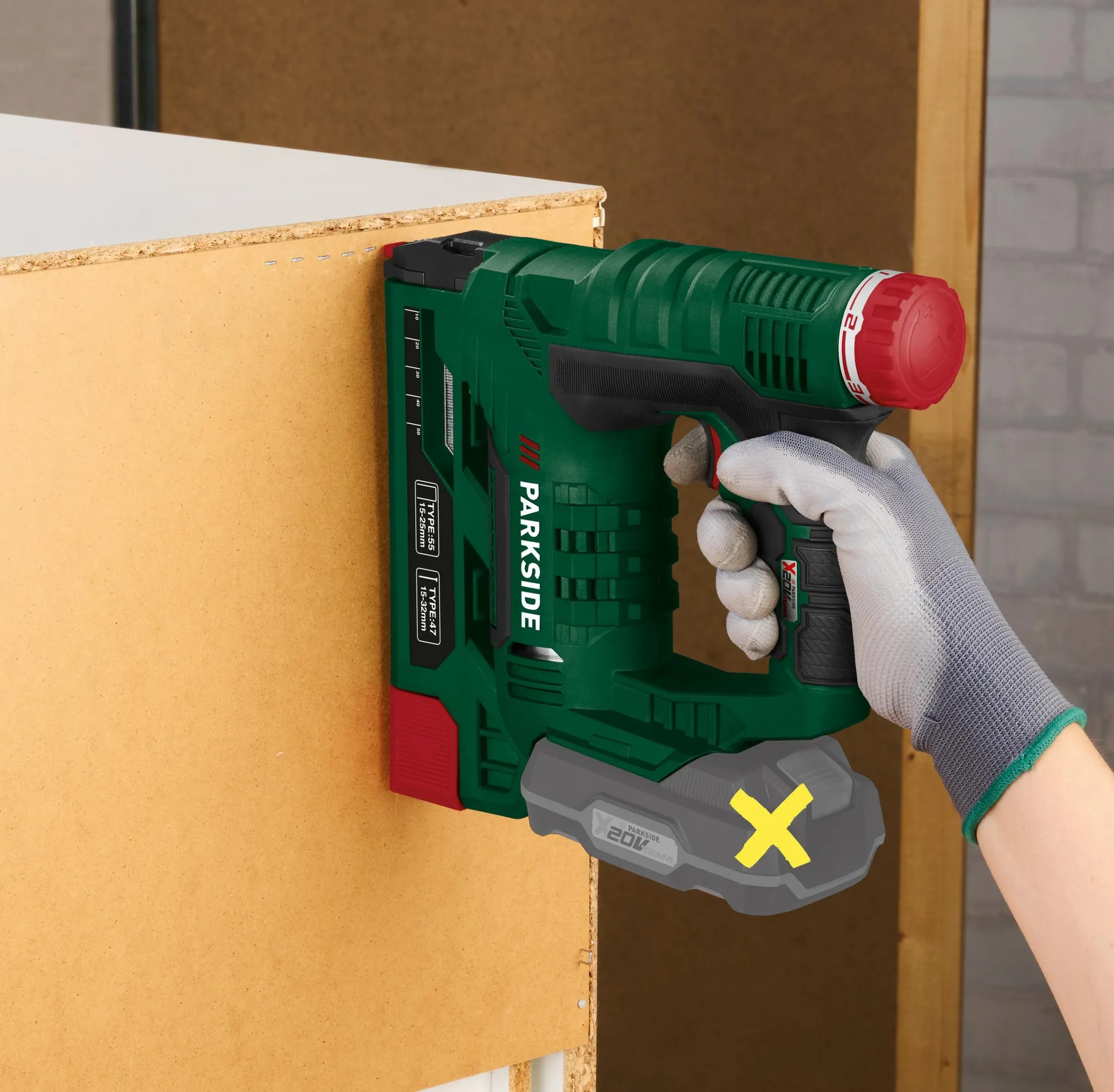 PARKSIDE® PAT 20-Li A1 Akkus tűzőgép – 20 V - (Akkumulátor és töltő nélkül)