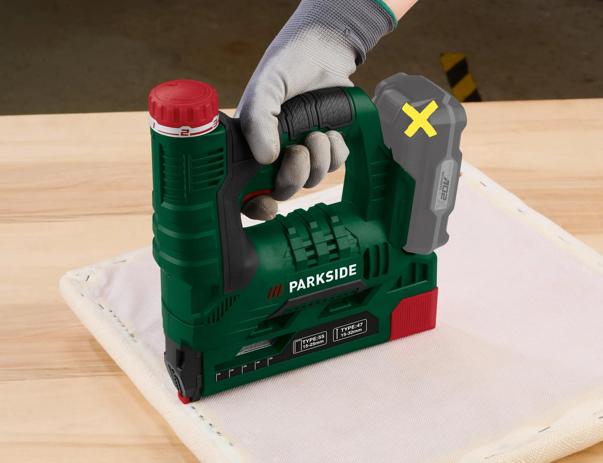 PARKSIDE® PAT 20-Li A1 Akkus tűzőgép – 20 V - (Akkumulátor és töltő nélkül)
