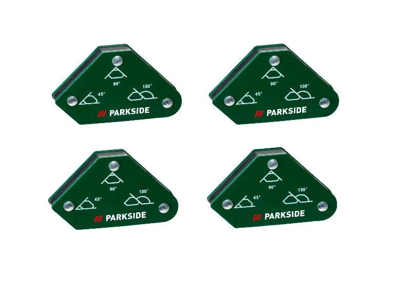 PARKSIDE® Mini mágneses hegesztési szögtartó készlet, 4 részes, 45°/90°/135°, 4 kg