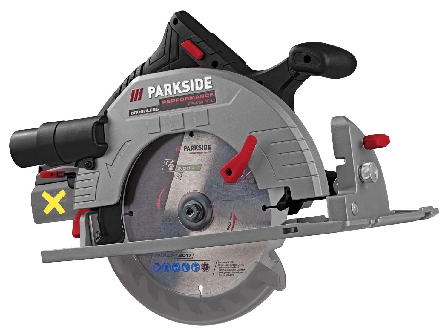 PARKSIDE PERFORMANCE® PPHKSA 40-Li B2 akkus kézi körfűrész