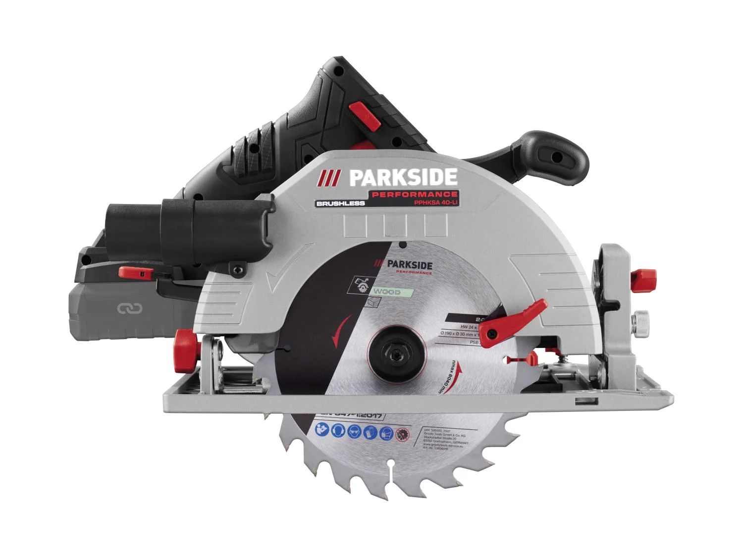 PARKSIDE PERFORMANCE® PPHKSA 40-Li B2 akkus kézi körfűrész