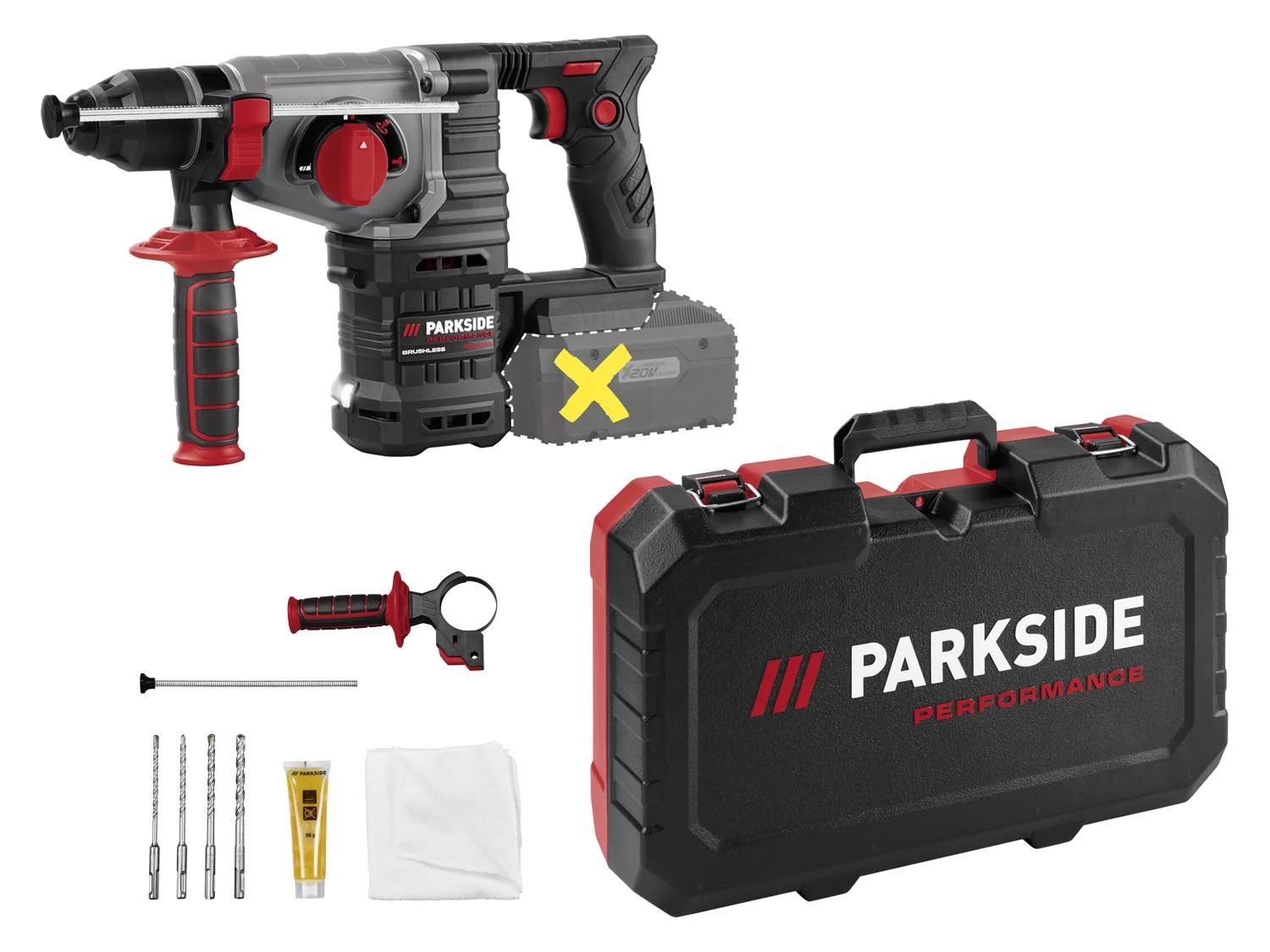 PARKSIDE PERFORMANCE® PPAKH 20-Li A1 akkus kombinált fúrókalapács (akku és töltő nélkül)