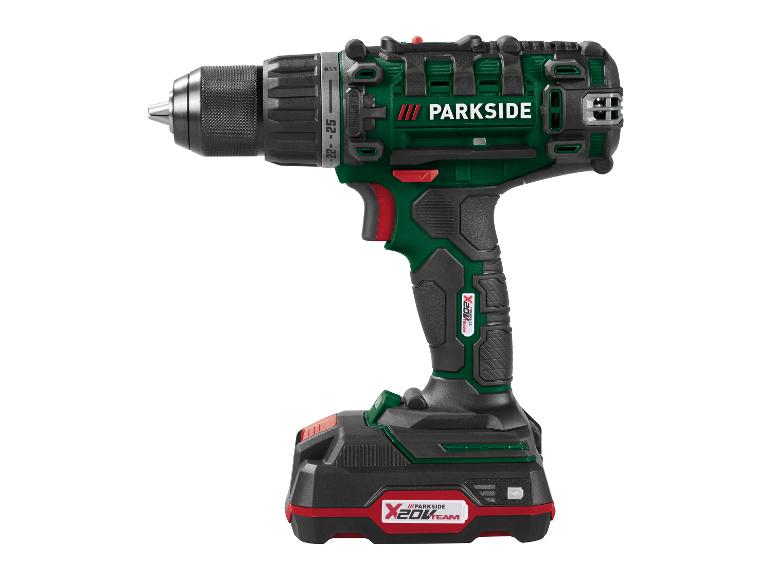 PARKSIDE® PABS 20-Li I9 Akkus fúró-csavarozó készlet, 20 V, 2×2 Ah, töltővel és tartozékokkal