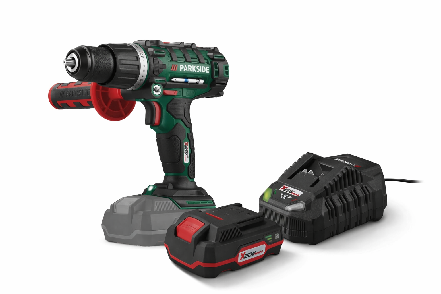 PARKSIDE® PSBSA 20-Li C3 akkus ütvefúró / csavarozó + PAP 20 B1 – 20 V, 2 Ah Li-Ion Akkumulátor + PLG 20 C3 Akkumulátor töltő