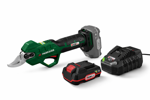 PARKSIDE® PAAS 20-Li B1 Akkumulátoros metszőolló + PAP 20 B1 – 20 V, 2 Ah Li-Ion akkumulátor + PLG 20 C3 Akkumulátor töltő