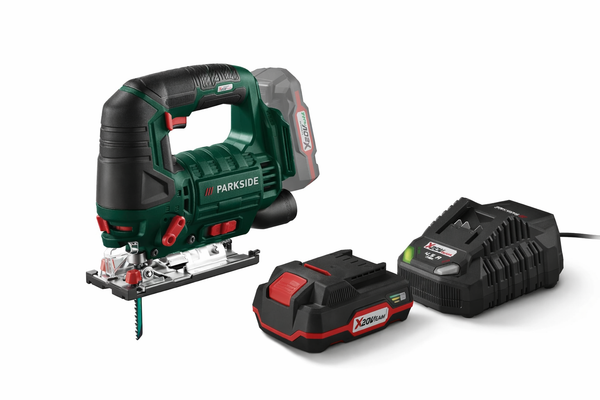 PARKSIDE® PSTA 20-Li A1 Akkus szúrófűrész + PAP 20 B1 – 20 V, 2 Ah Li-Ion Akkumulátor + PLG 20 C3 Akkumulátor töltő