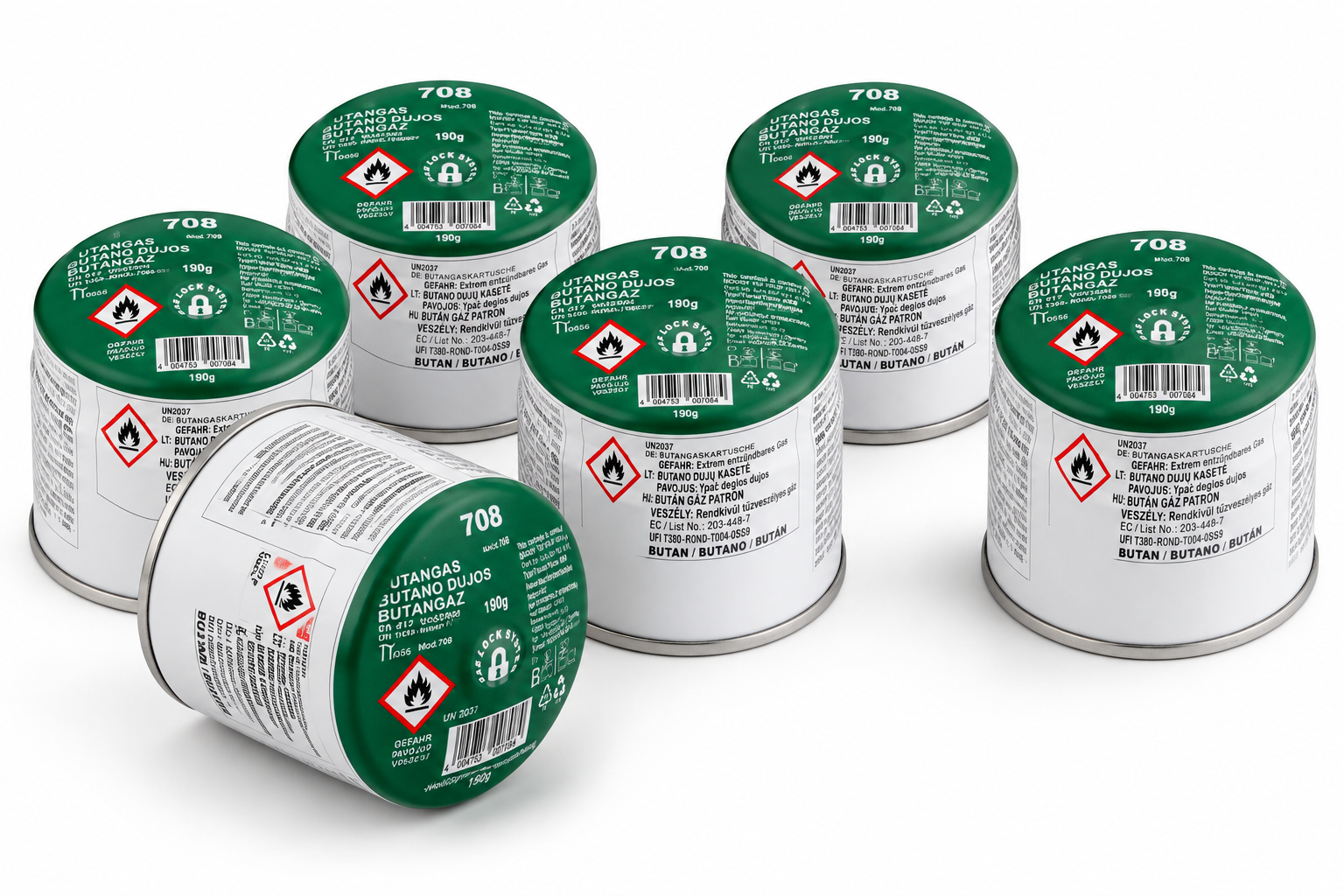 PARKSIDE® butángázpalack készlet – 6 db, gázüzemű készülékekhez