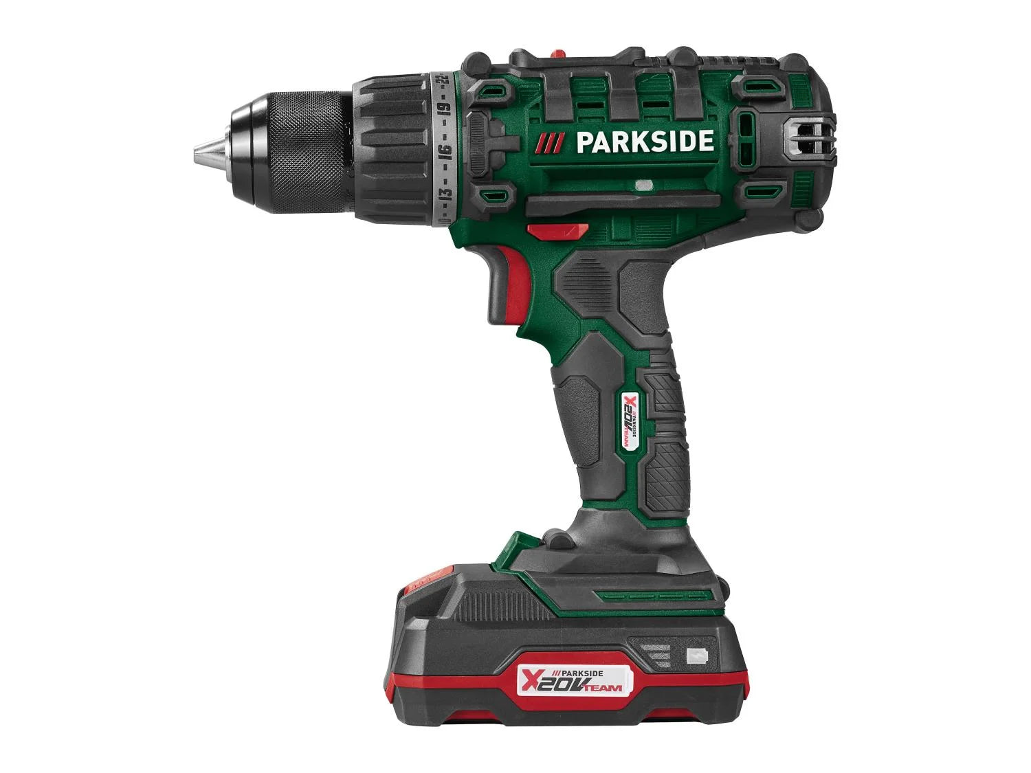 PARKSIDE® PABS 20-Li G8 Akkus fúró-csavarozó készlet, 20 V, 45 Nm, 2 Ah akkumulátorral, 17 részes tartozékkészlettel