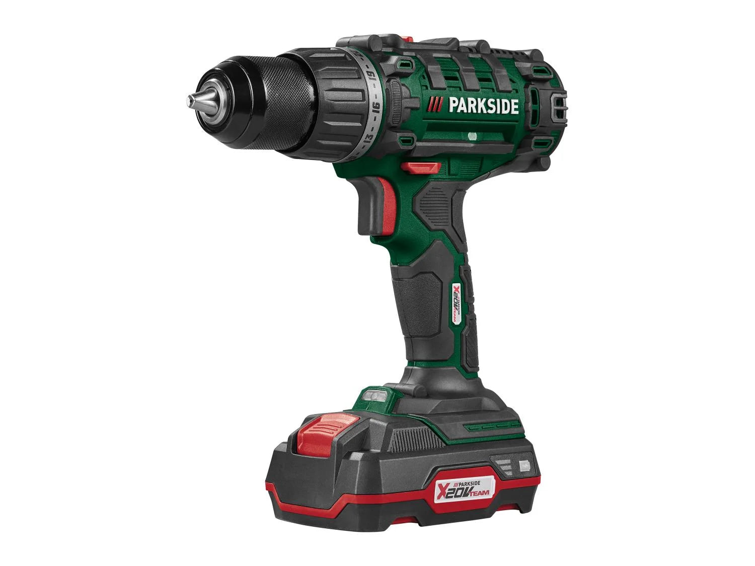 PARKSIDE® PABS 20-Li G8 Akkus fúró-csavarozó készlet, 20 V, 45 Nm, 2 Ah akkumulátorral, 17 részes tartozékkészlettel