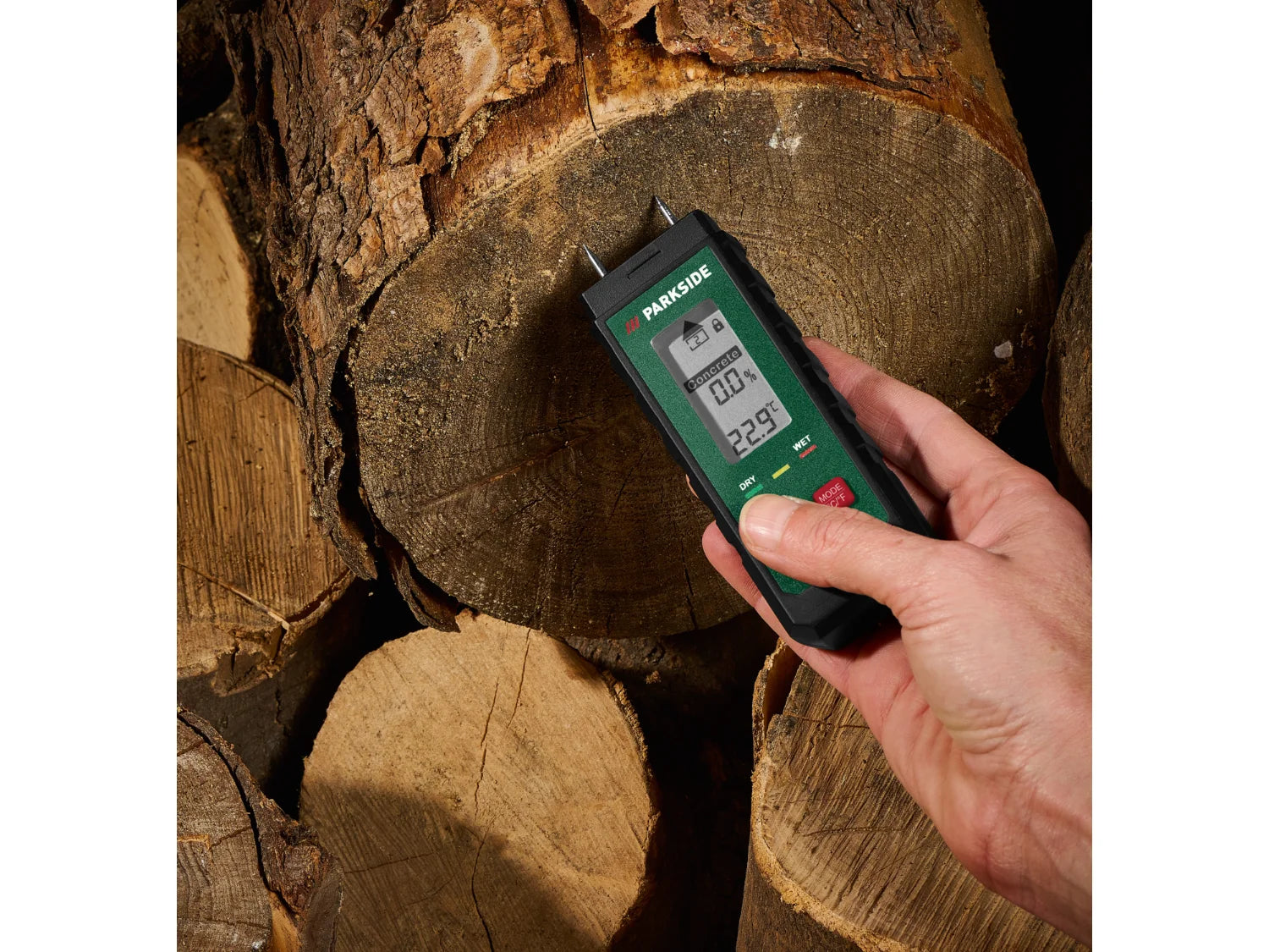 PARKSIDE® PBHTM A1 Fa- és építőanyag nedvességmérő, 0,2–60%, hőmérsékletméréssel
