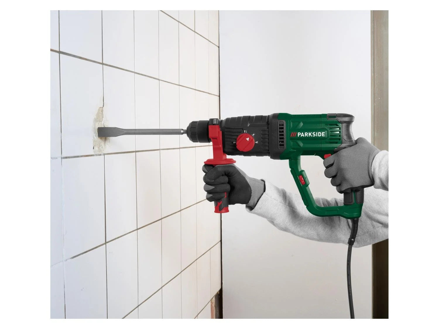 PARKSIDE® PBH 1050 D4 elektromos SDS Plus fúró és vésőkalapács / ütvefúró készlet, 1050 W