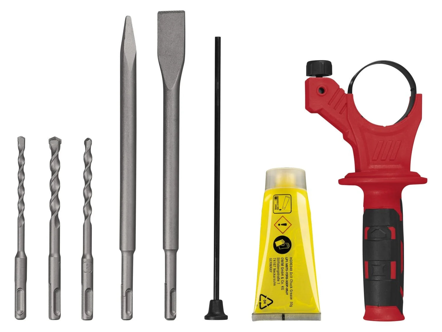 PARKSIDE® PBH 1050 D4 elektromos SDS Plus fúró és vésőkalapács / ütvefúró készlet, 1050 W