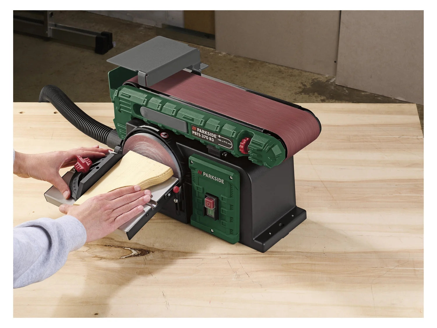 PARKSIDE® PBTS 370 B3 Elektromos 2 az 1-ben szalagcsiszoló / tányércsiszoló gép, 370 W