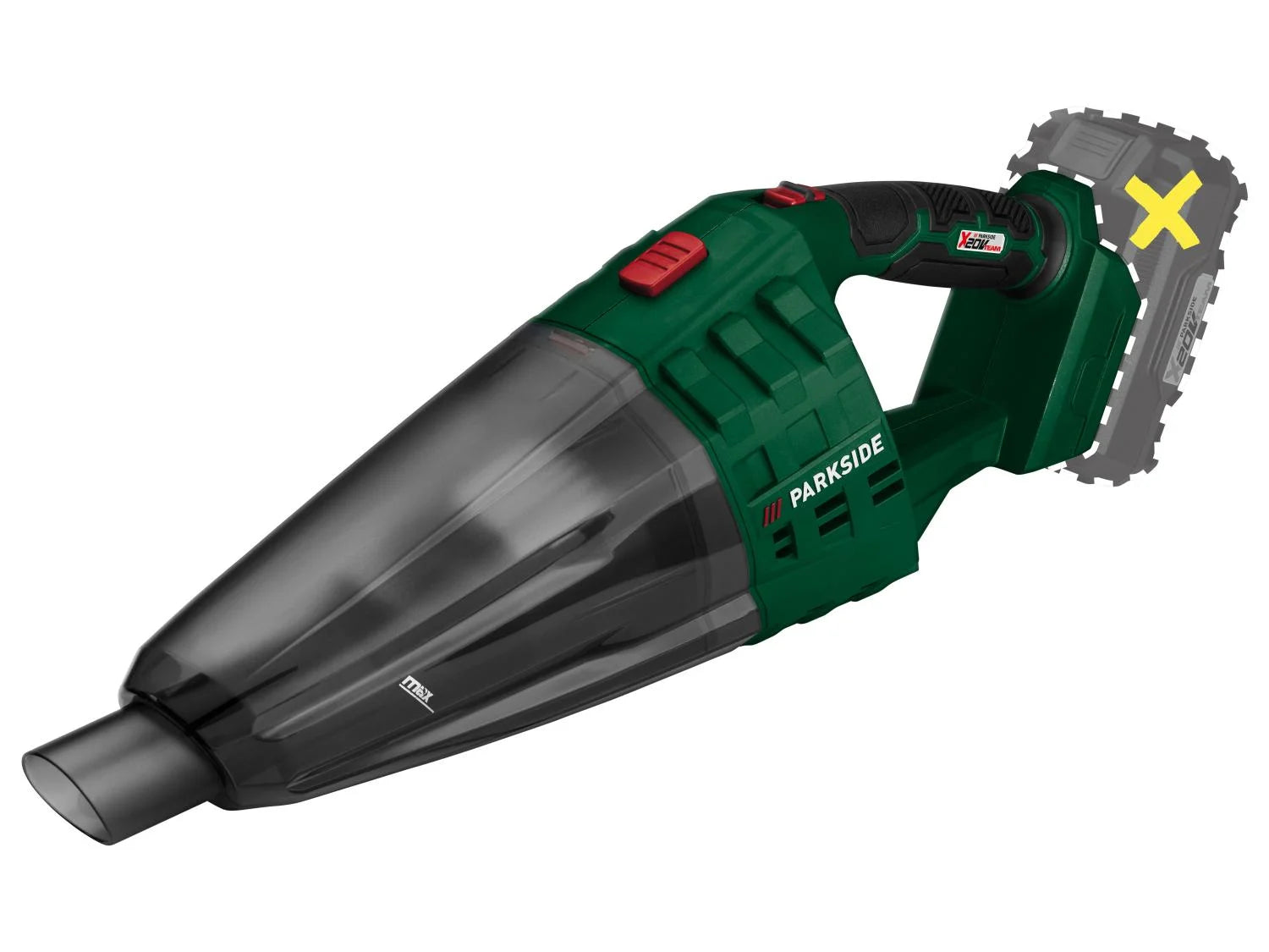 PARKSIDE® PHSSA 20-Li D2 Akkus kézi porszívó, 20 V – akkumulátor nélkül