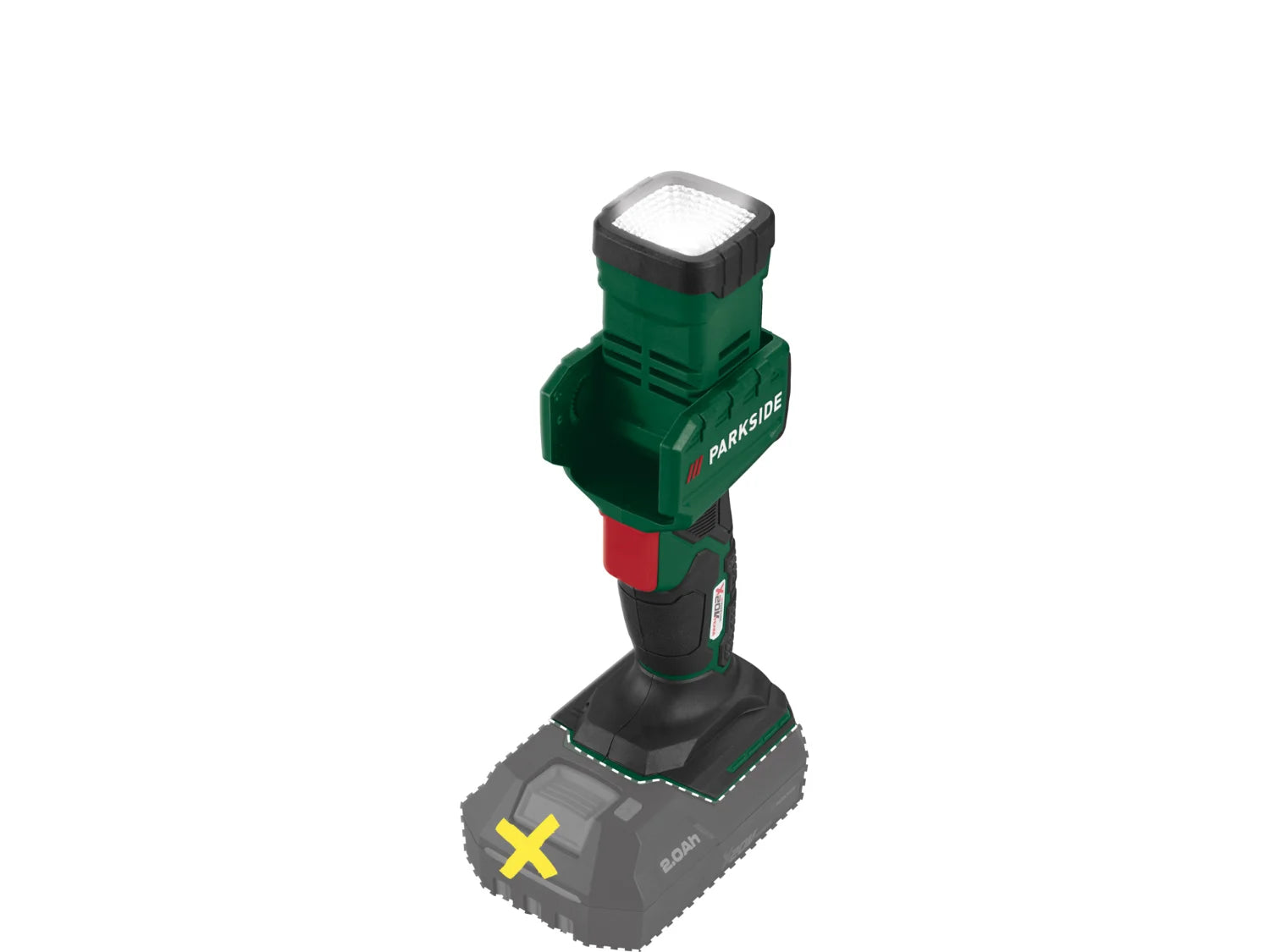 PARKSIDE® PLHLA 20-Li A1 Akkumulátoros LED kézilámpa, 20 V, 280 lm, állítható fejjel – akkumulátor nélkül