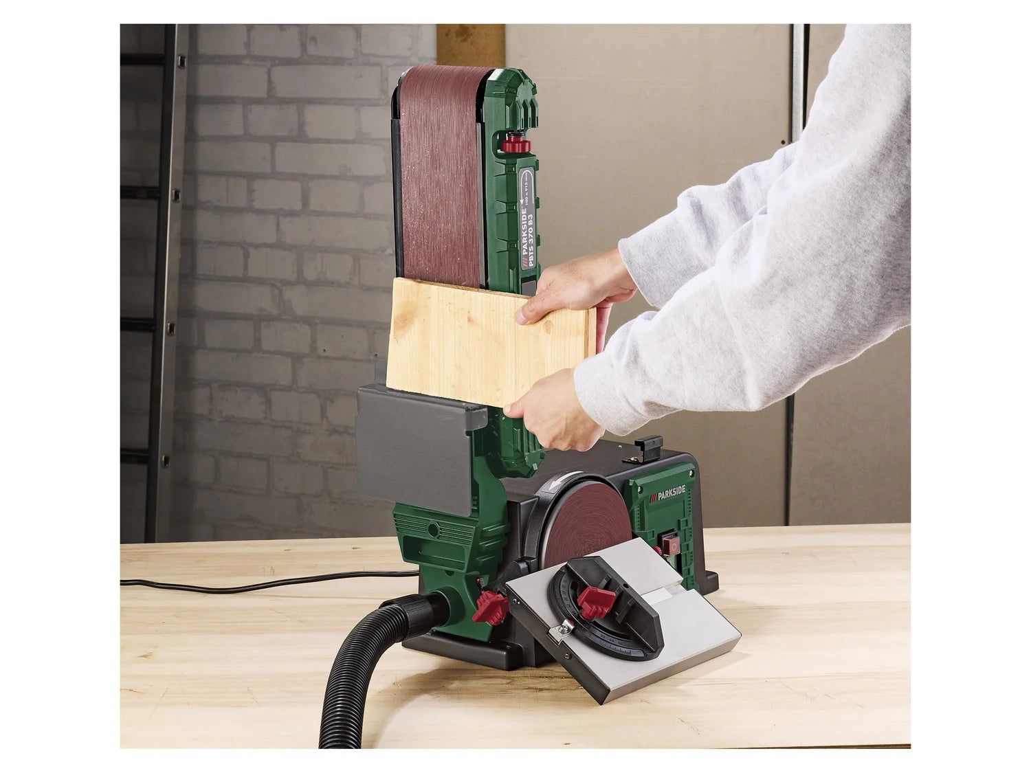 PARKSIDE® PBTS 370 B3 Elektromos 2 az 1-ben szalagcsiszoló / tányércsiszoló gép, 370 W