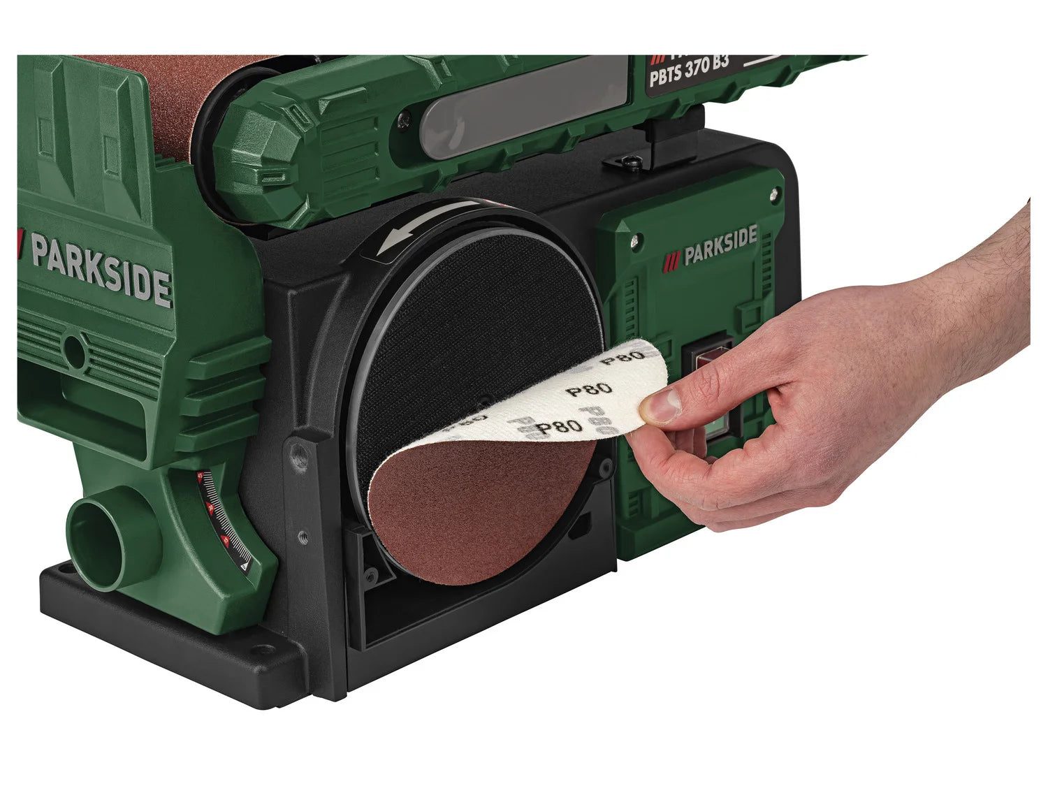 PARKSIDE® PBTS 370 B3 Elektromos 2 az 1-ben szalagcsiszoló / tányércsiszoló gép, 370 W