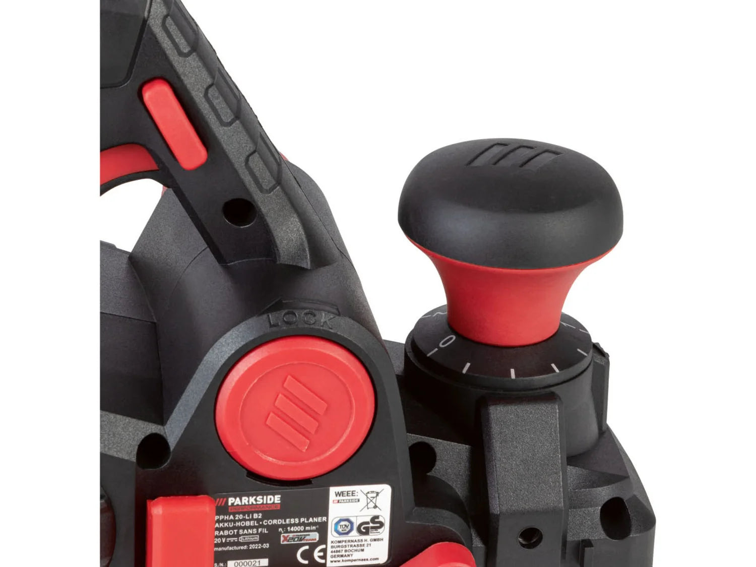 PARKSIDE PERFORMANCE® PPHA 20-Li B2 Akkumulátoros gyalu 20 V (Akkumulátor és töltő nélkül)