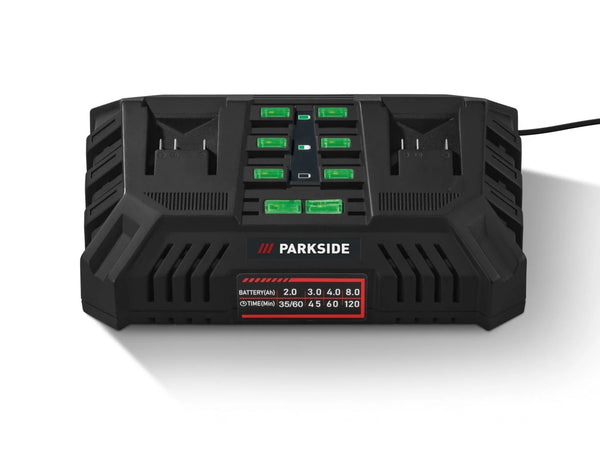 PARKSIDE® PDSLG 20 B2 Dupla gyorstöltõ 20 V 2 x 4,5 A