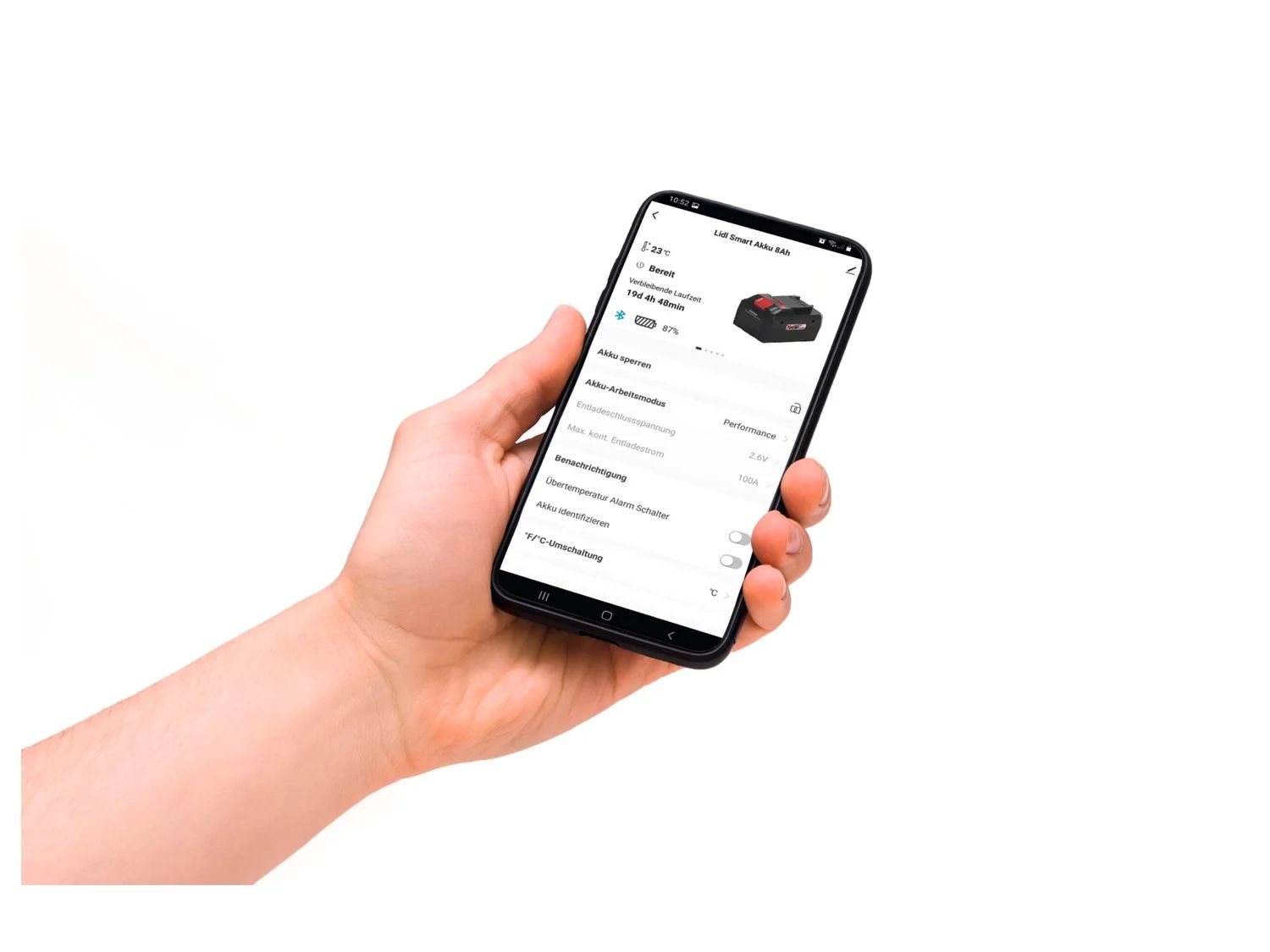 PARKSIDE PERFORMANCE® PAPS 208 A1 20 V / 8 Ah Smart Akkumulátor  – Bluetooth® vezérléssel