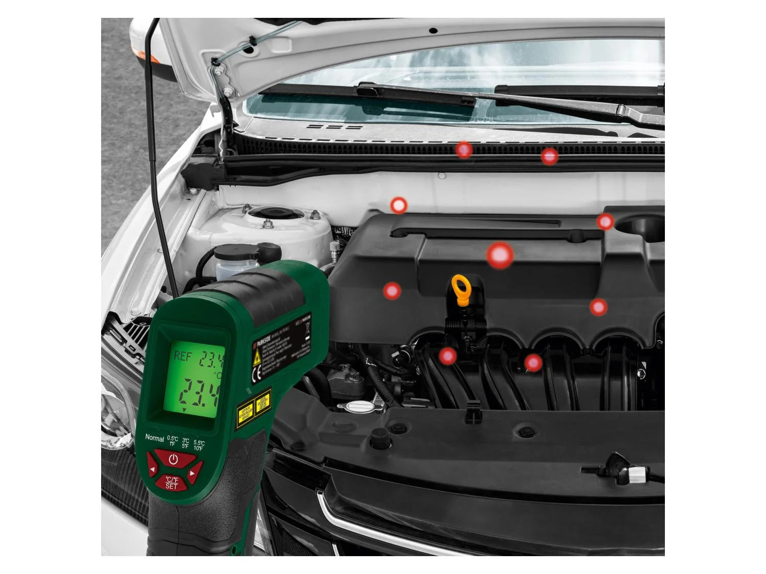 PARKSIDE® PTI 380 C2 Infravörös hõmérõ színes kijelzõvel és jelzõhanggal