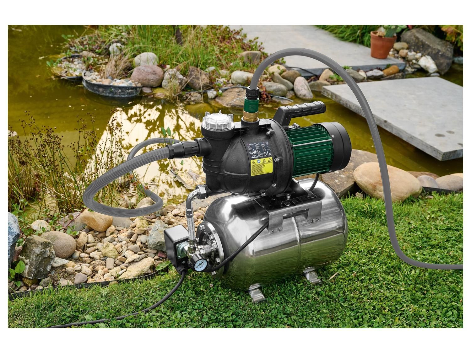PARKSIDE® PEHWW 1300 A1 Rozsdamentes acél házi vízellátó szivattyú - 1300 W, 24 l tartály