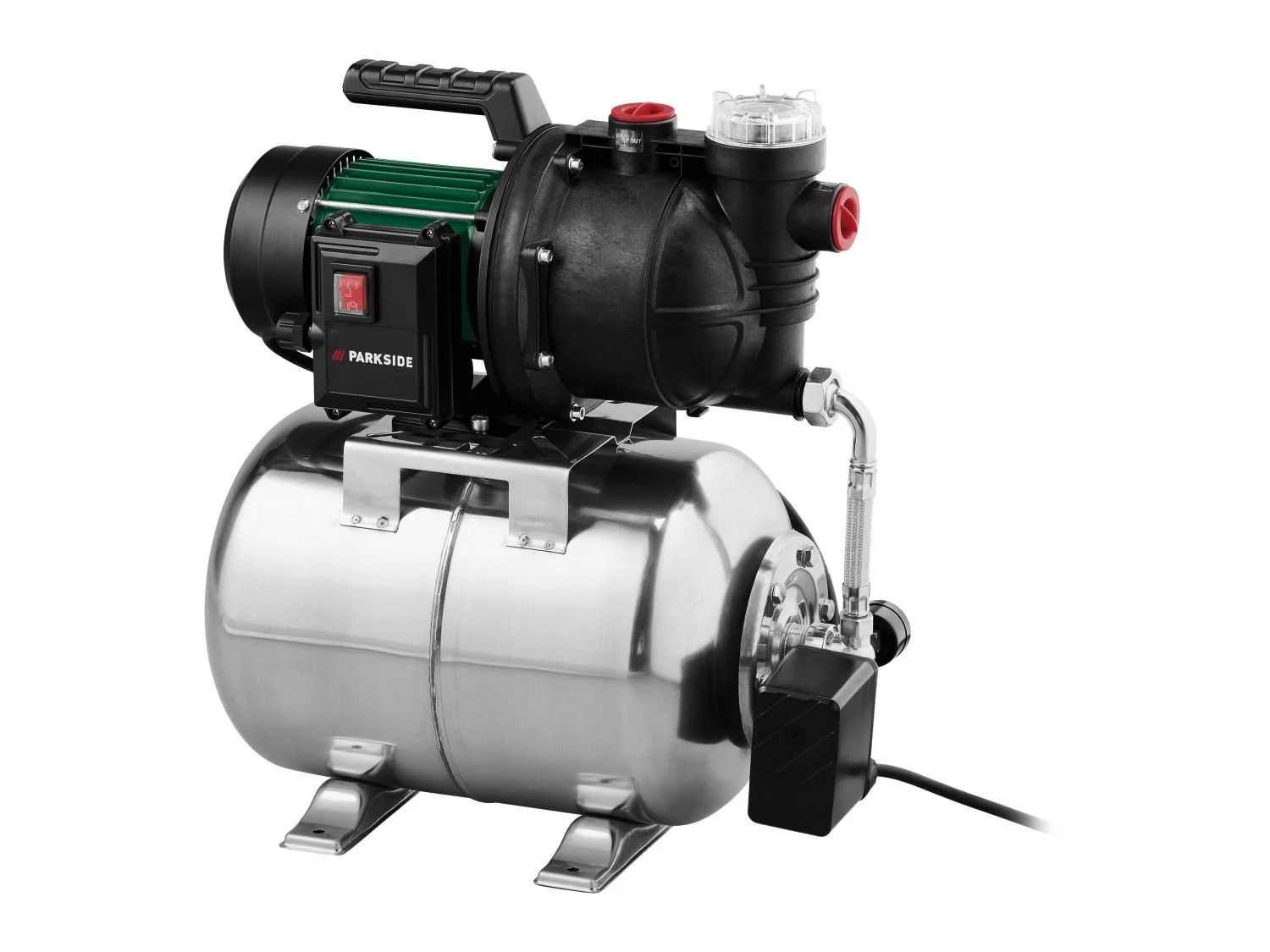 PARKSIDE® PEHWW 1300 A1 Rozsdamentes acél házi vízellátó szivattyú - 1300 W, 24 l tartály