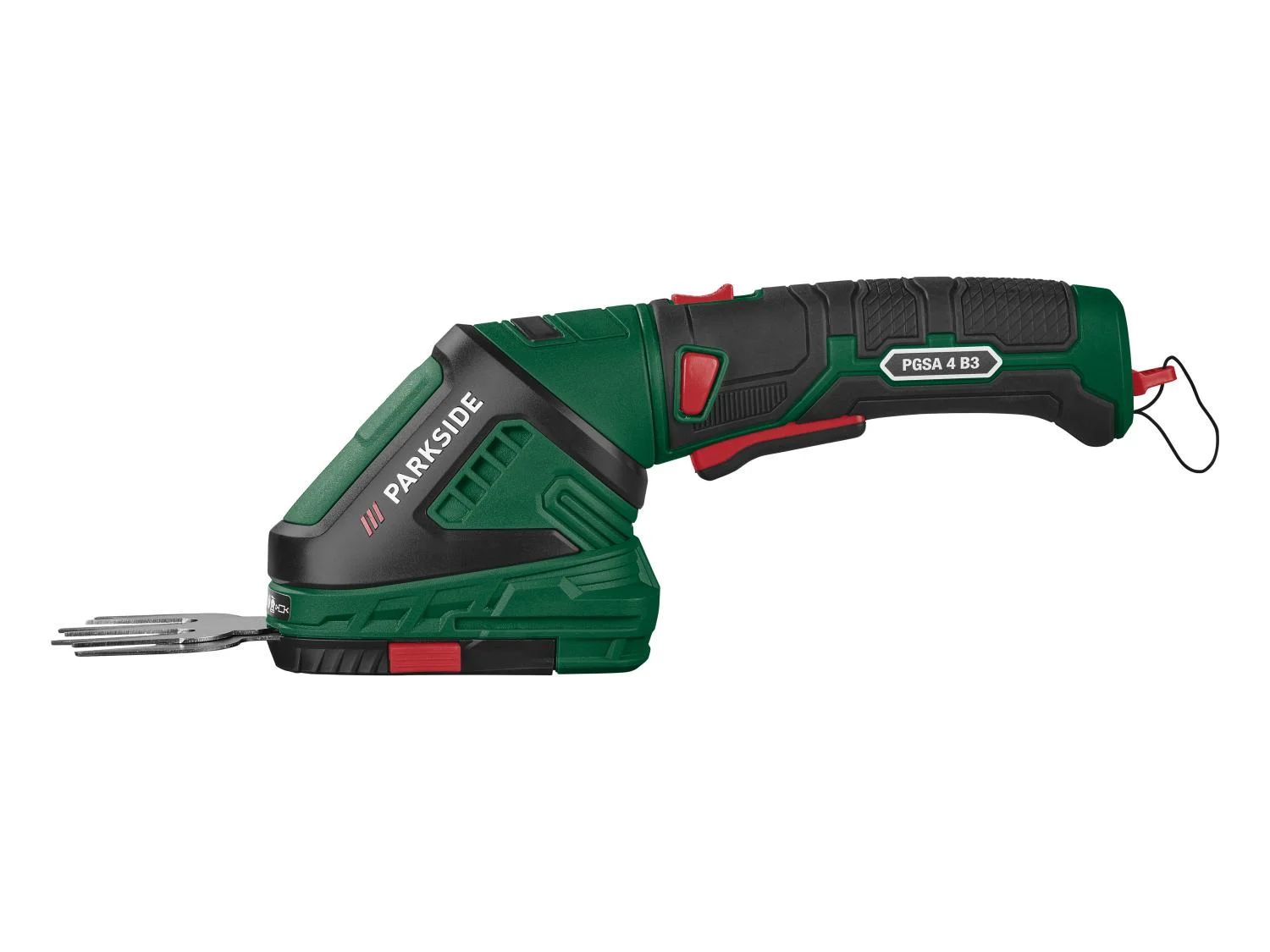 PARKSIDE® PGSA 4 B3 4V 2 az 1-ben akkumulátoros fû- és bokornyíró olló  – 180°-ban forgatható puha markolattal