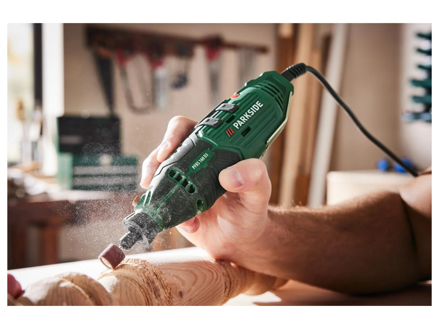 PARKSIDE® PFBS 160 D3 Finomfúró csiszoló - 160 W 46 darab tartozék