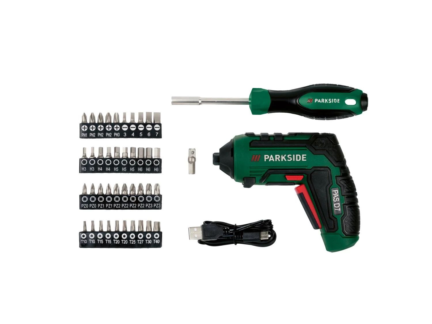 PARKSIDE® PWBM A1 - szerszámosláda akkus csavarhúzóval, 92 részes