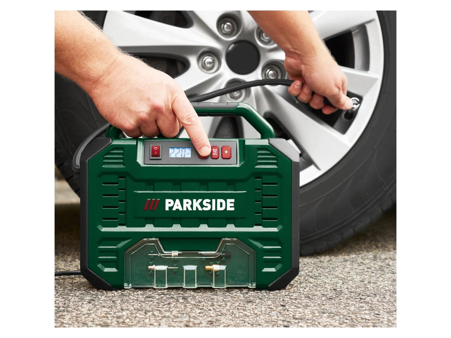 PARKSIDE® PMK 150 A1 hordozható kompresszor - 150 W, max. 8 bar