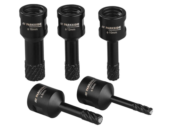 PARKSIDE PERFORMANCE® gyémánt koronafúró készlet, M14, 6–16 mm, 5 részes