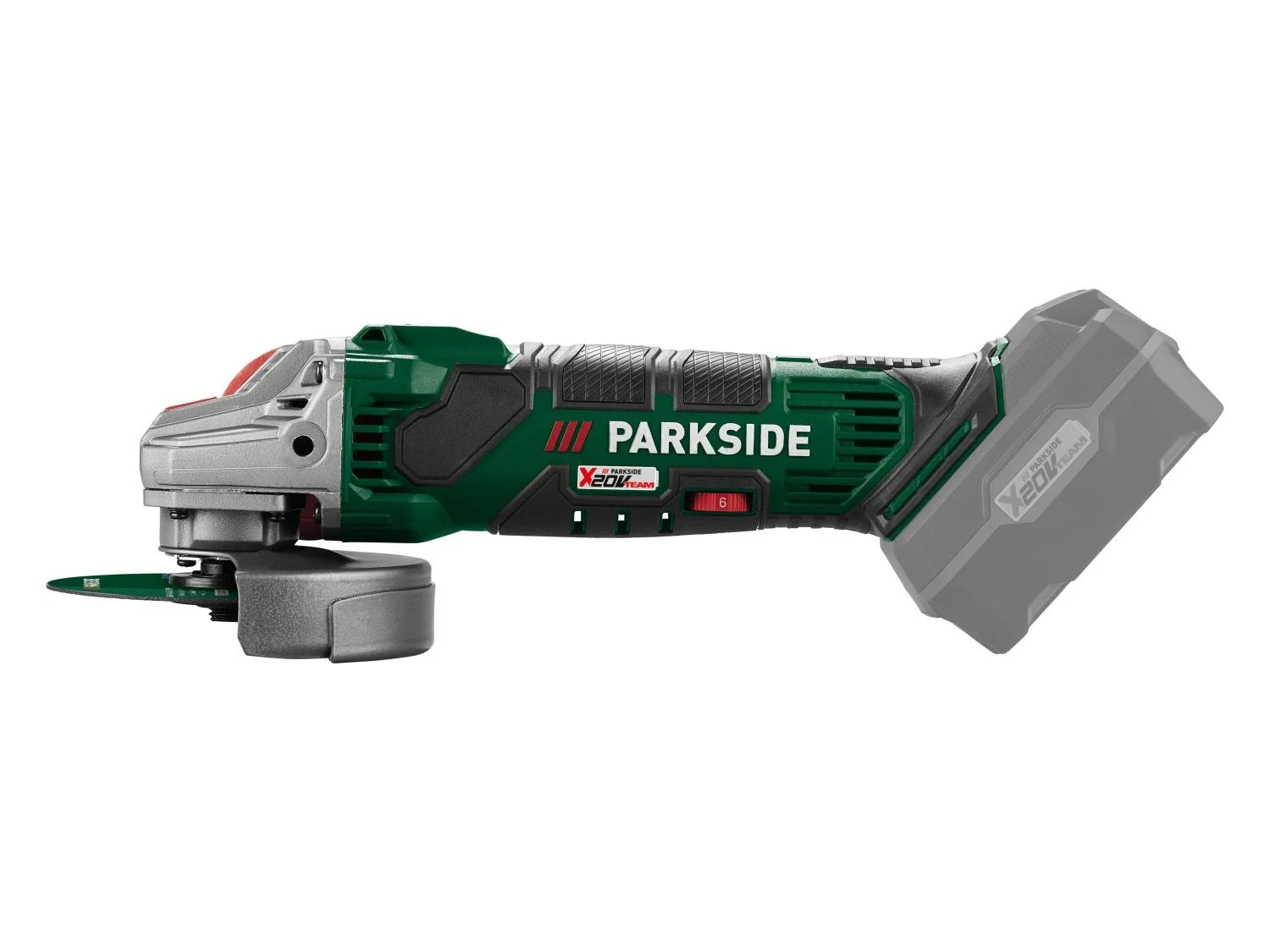 PARKSIDE® PWSA 20-Li F4 sarokcsiszoló, 20 V, akkumulátor és töltő nélkül