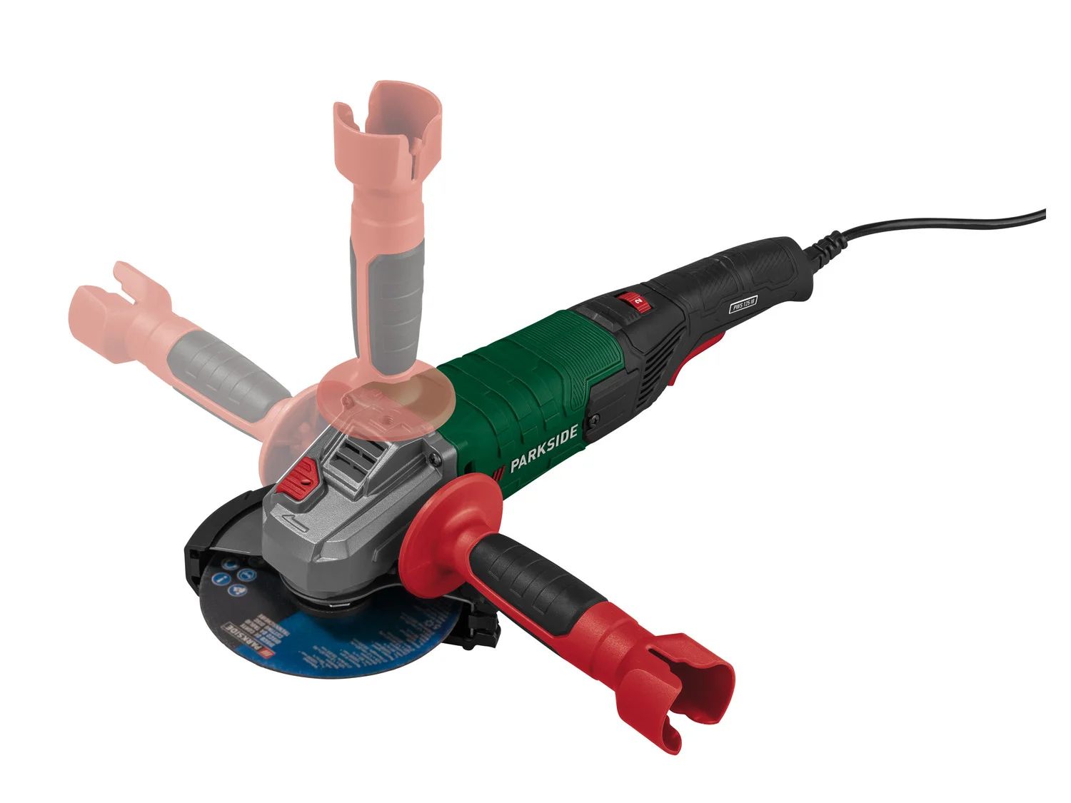 PARKSIDE® PWS 125 I8 Elektromos sarokcsiszoló fordulatszám szabályzóval 125 mm-es 1200W