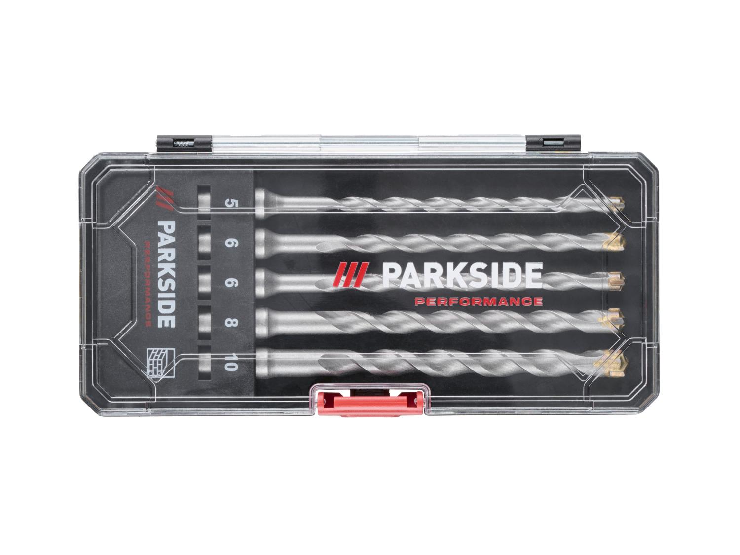 PARKSIDE PERFORMANCE® SDS-Plus betonfúrószár-készlet – 5 részes, 5–10 mm, négyélű keményfém fejjel