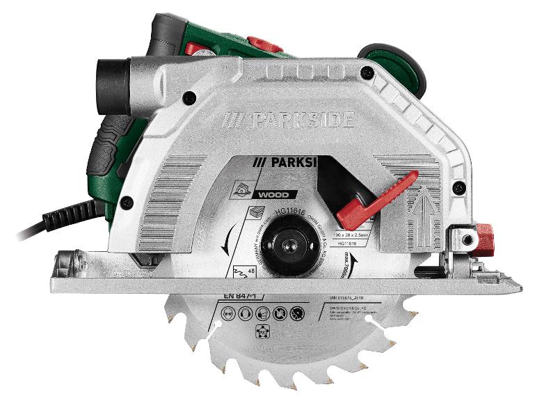 PARKSIDE® PHKS 1350 E4 Kézi körfűrész, 1350 W, Ø190 mm, 2 fűrészlappal