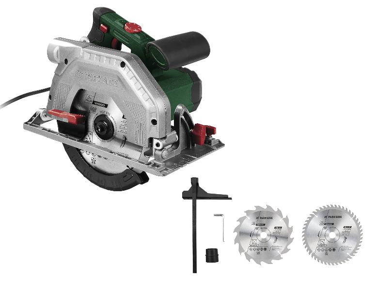 PARKSIDE® PHKS 1350 E4 Kézi körfűrész, 1350 W, Ø190 mm, 2 fűrészlappal