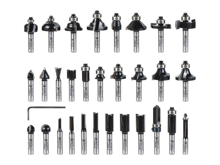 PARKSIDE® PFB 30 A1 Marófej készlet felsőmaróhoz, 8 mm, 30 részes