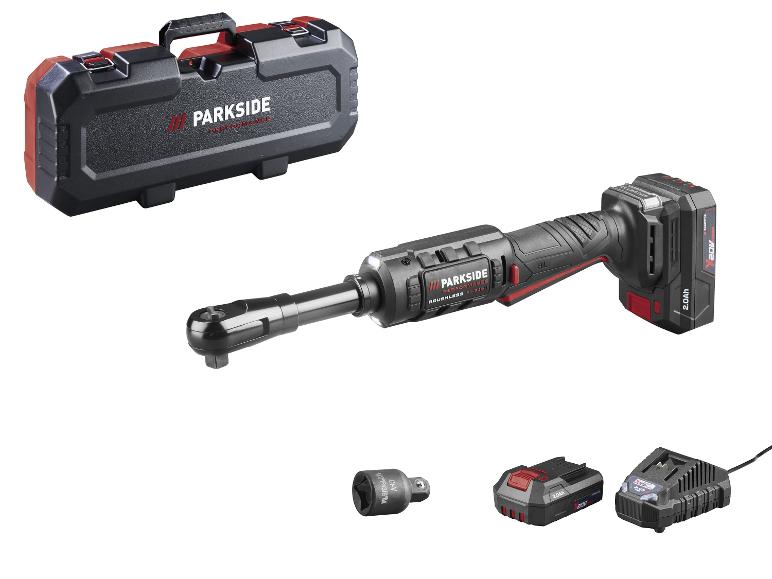 PARKSIDE PERFORMANCE® PARP 20-Li B2 Akkus racsnis csavarkulcs, 20 V, 75 Nm, 2 Ah akkumulátorral és töltővel