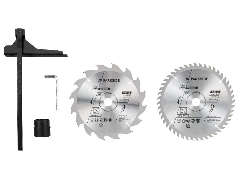 PARKSIDE® PHKS 1350 E4 Kézi körfűrész, 1350 W, Ø190 mm, 2 fűrészlappal