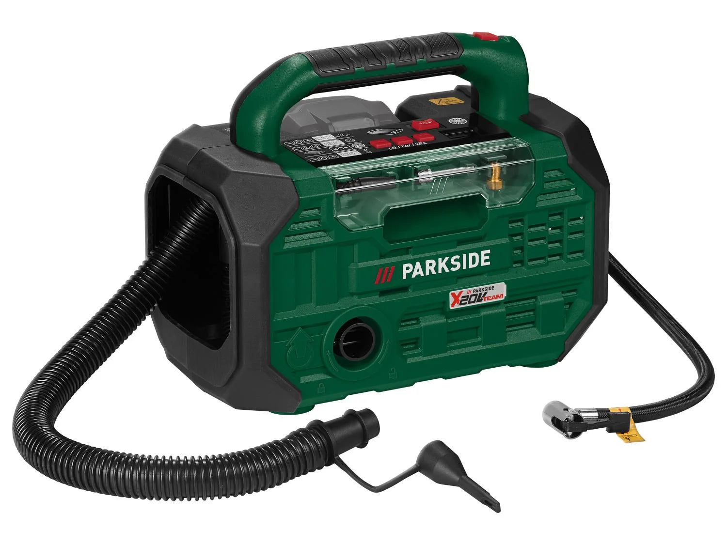 PARKSIDE® PKA 20-Li D3 Akkumulátoros kompresszor és légszivattyú (Akkumulátor és töltő nélkül)