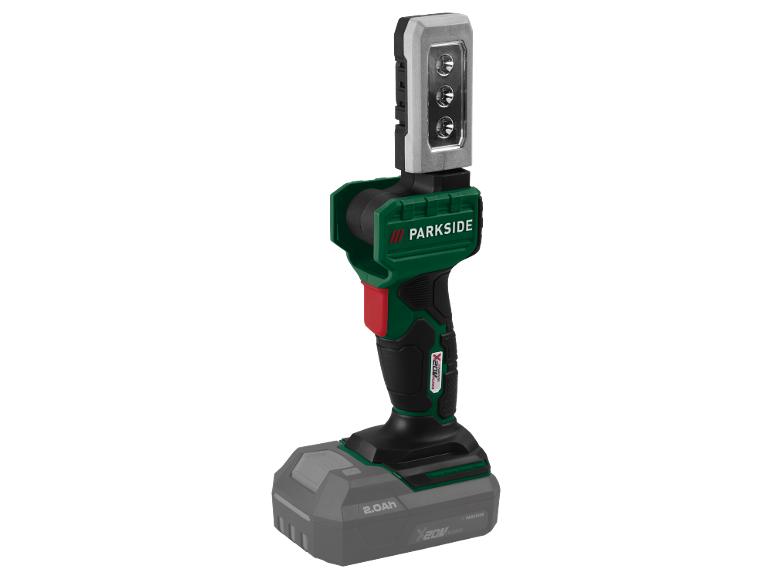 PARKSIDE® PLHLA 20-Li C1 Akkumulátoros LED kézilámpa, 20 V, 280 lm, két irányban állítható fejjel – akkumulátor nélkül