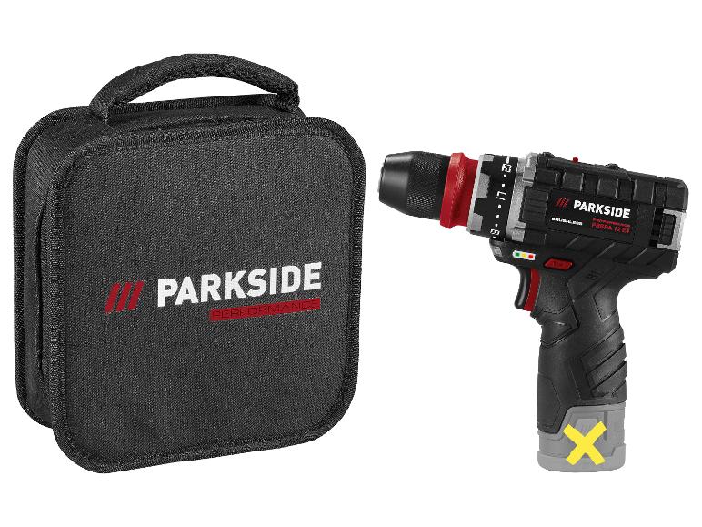 PARKSIDE PERFORMANCE® PBSPA 12 D4 Akkus fúró-csavarozó, 12 V, 35 Nm, Brushless – akkumulátor nélkül