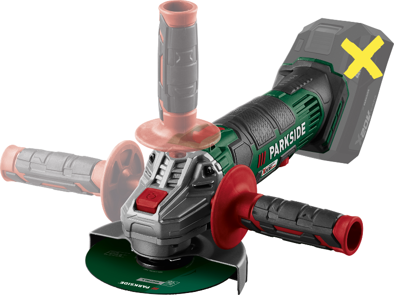 PARKSIDE® PWSA 20-Li G4 Akkus sarokcsiszoló, 20 V, Ø125 mm – akkumulátor nélkül