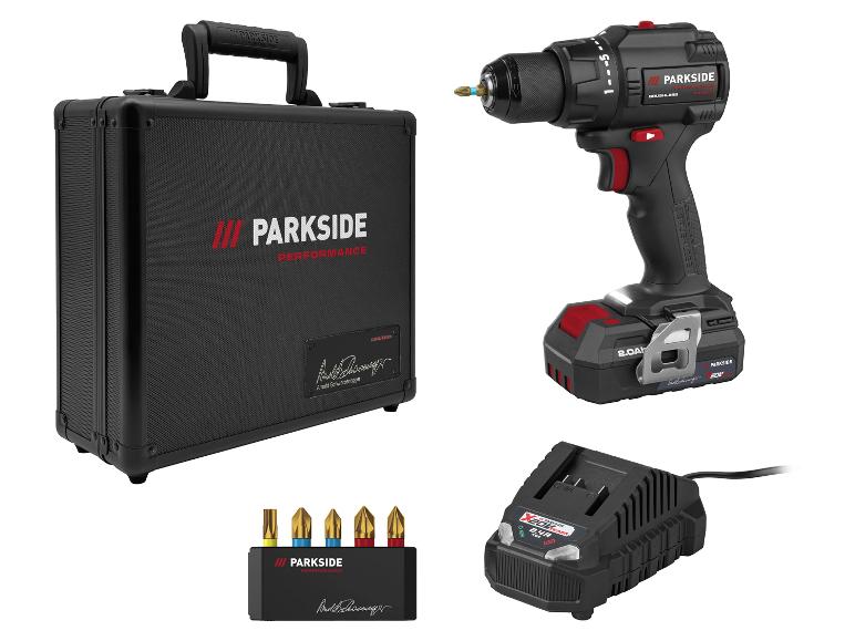 PARKSIDE PERFORMANCE® PPABSS 20-Li A1 akkus fúró-csavarozó Signature Edition, 20 V, 2 Ah, 60 Nm – Arnold Schwarzenegger limitált kiadás