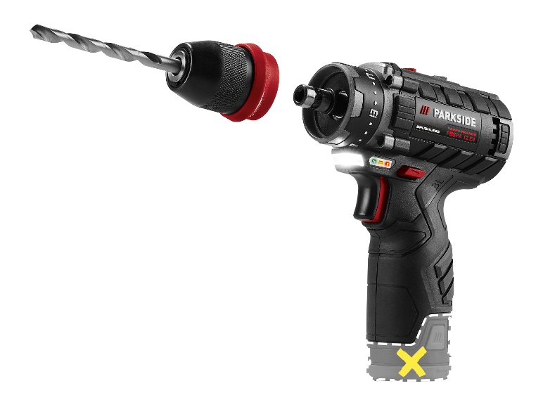 PARKSIDE PERFORMANCE® PBSPA 12 D4 Akkus fúró-csavarozó, 12 V, 35 Nm, Brushless – akkumulátor nélkül
