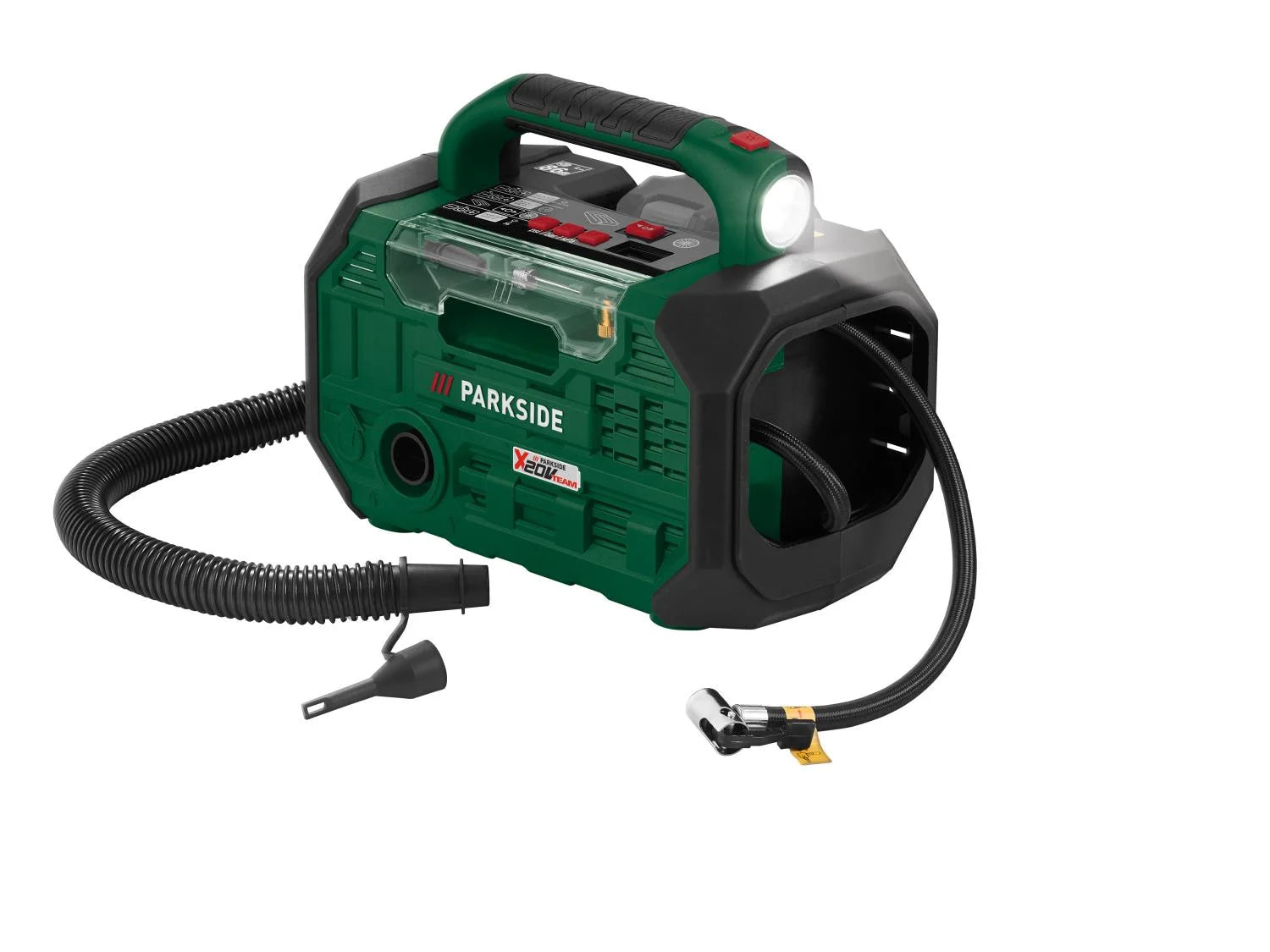 PARKSIDE® PKA 20-Li D3 Akkumulátoros kompresszor és légszivattyú (Akkumulátor és töltő nélkül)