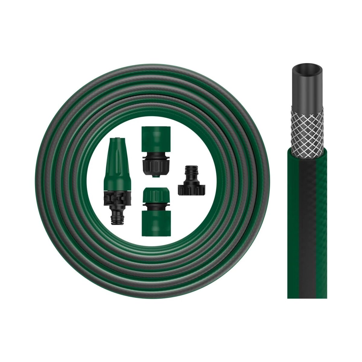 PARKSIDE® kerti locsolótömlő készlet – 20 m, 1/2", 3 rétegű, locsolófejjel és csatlakozókkal